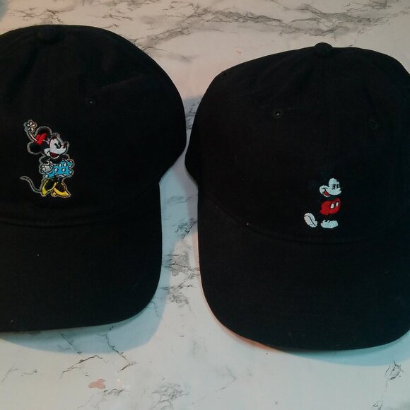 Disney Mickey House Hat Cap Strap Back Black Mickey Mouse Adjustable cap X2 - Picture 1 of 15
